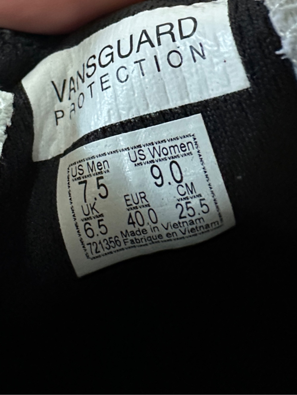 Vans Slip-On Checkerboard Sneakers in Black - Picture 5 of 6
